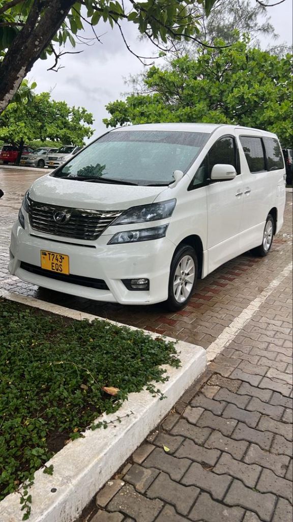White executive van in Tanzania